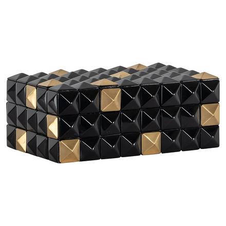 Aufbewahrungsbox Velicia (Schwarz/Gold)