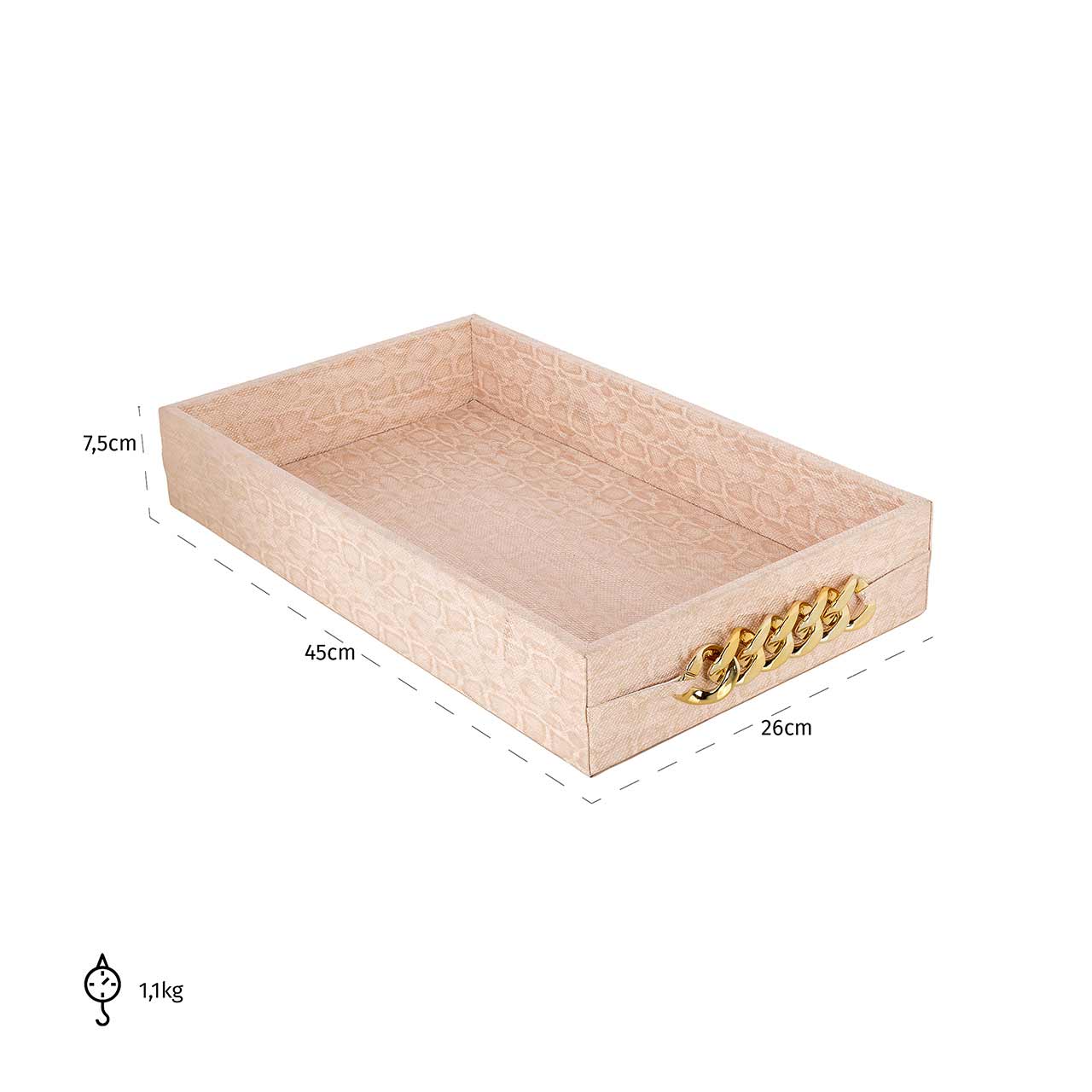 Richmond Decoration | Deko-Objekt Tablett Rowen (pink)
