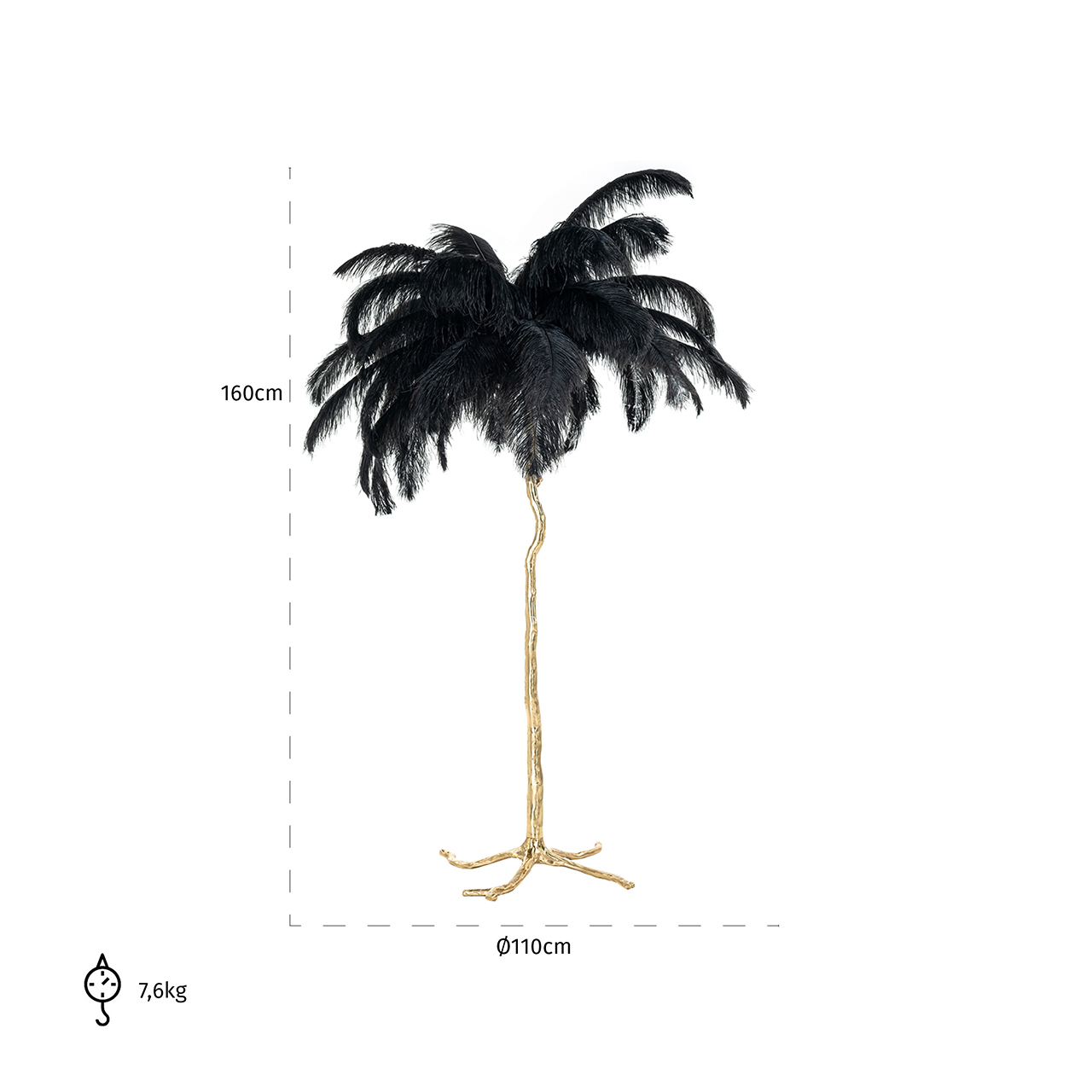 Stehlampe Burlesque (schwarz)
