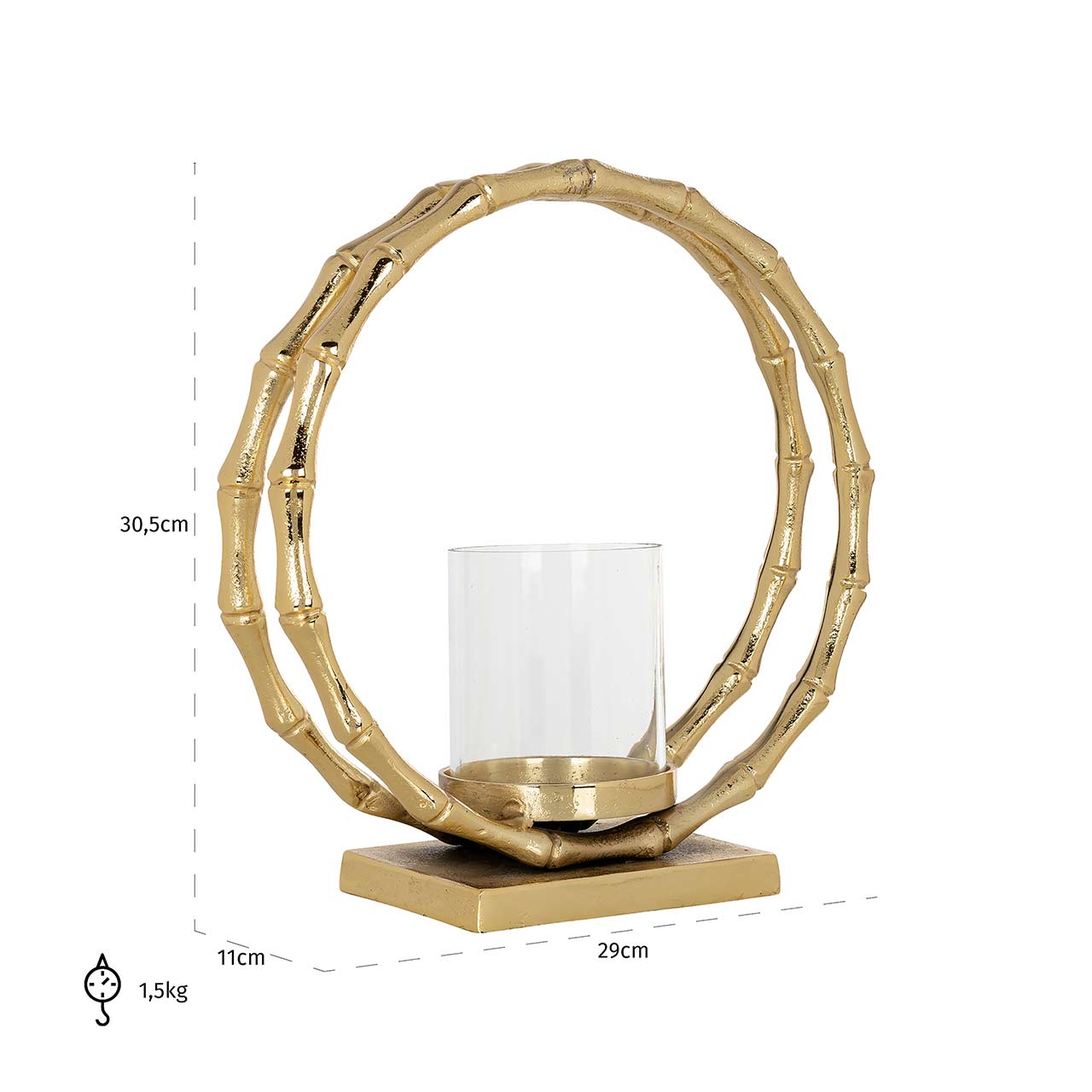 Richmond Decoration | Windlicht Merlyn (gold) L