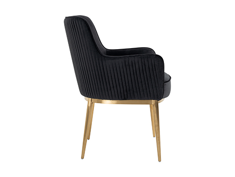 Stuhl Breeze aus Samt (anthrazit)