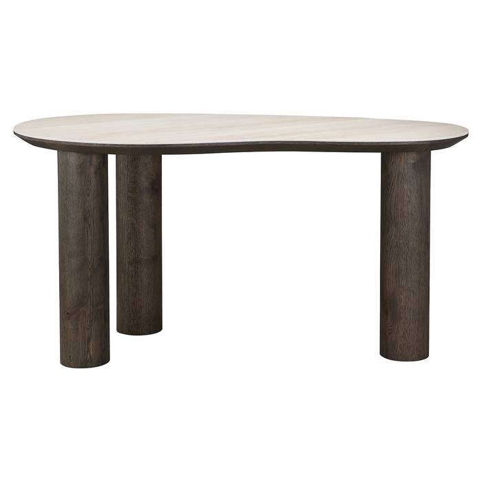 Schreibtisch Ritz (Beige), von vorne aufgenommen. Modernes und elegantes Design