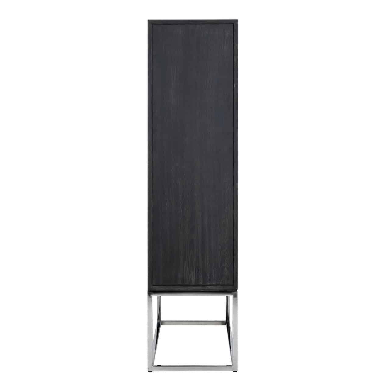 Blackbone (Silver) | Schrank mit 2 Türen (schwarz rustikal) 