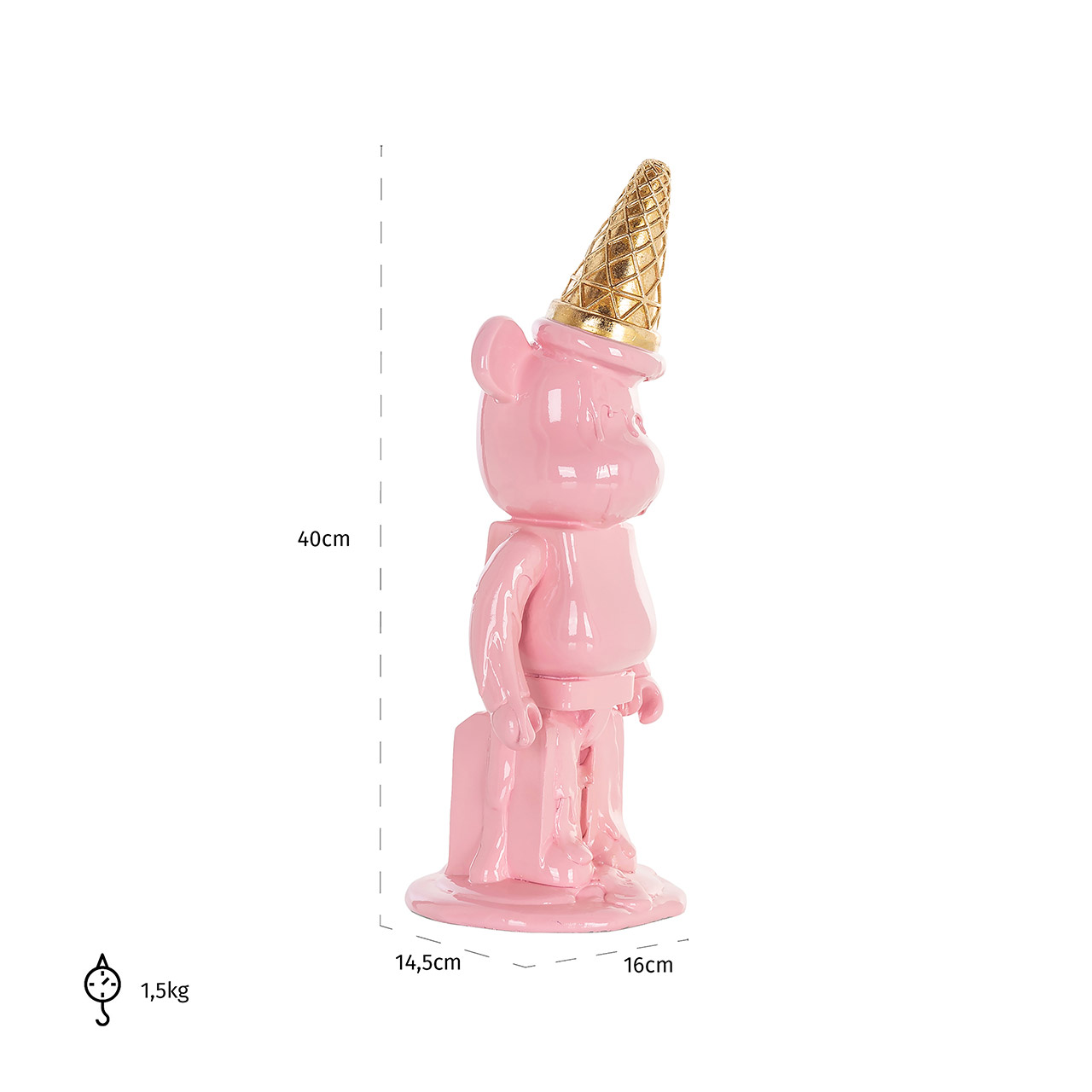 Richmond Decoration | Deko-Objekt Eisbär (pink)