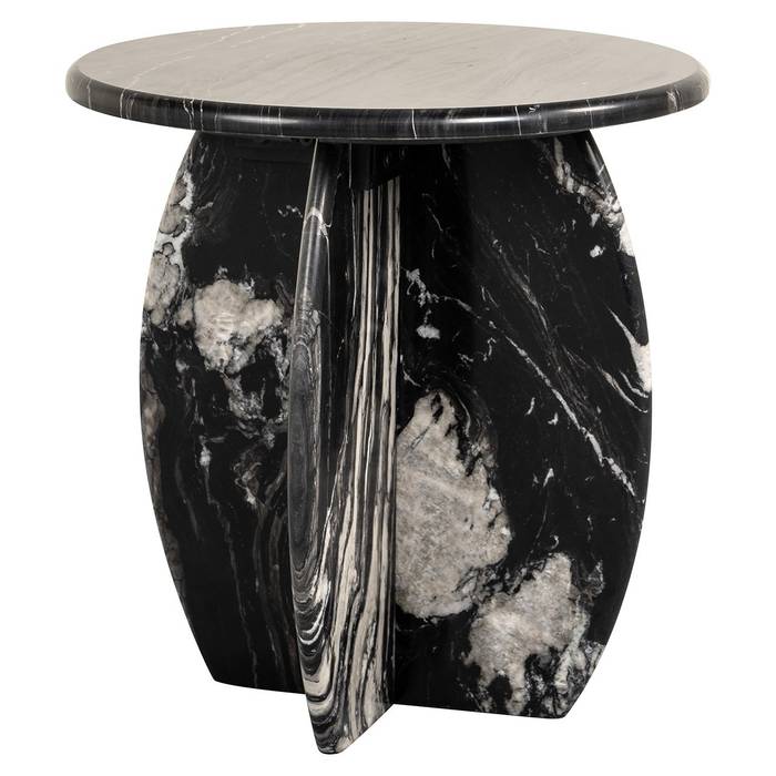 Beistelltisch Bancroft (schwarz), seitlich aufgenommen. Modernes und elegantes Design, ideal für stilvolle Wohnräume.