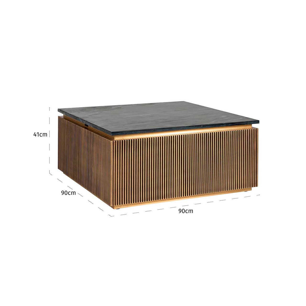 Ironville | Couchtisch (gold) L