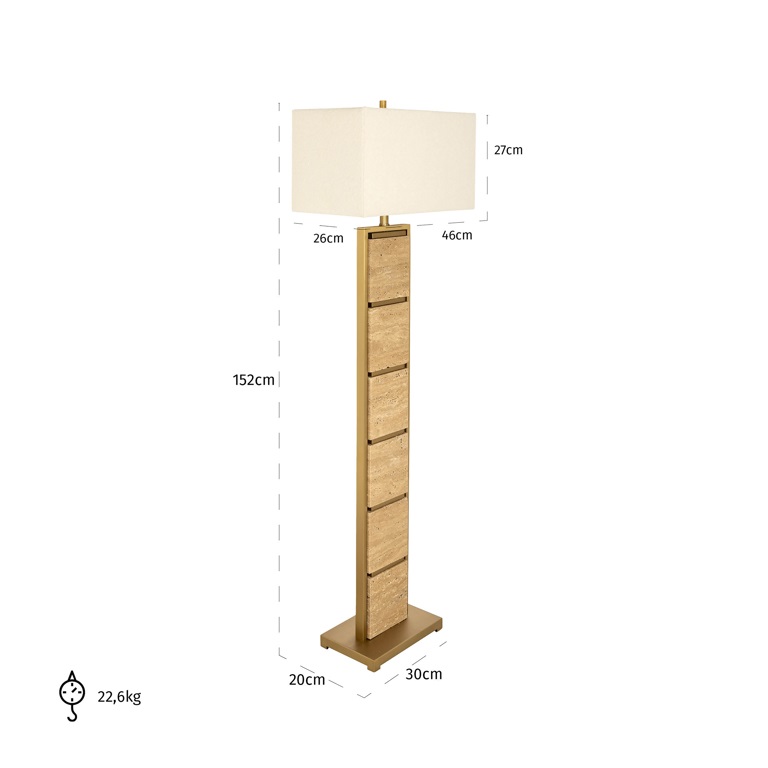 Stehlampe Meyra (gold)
