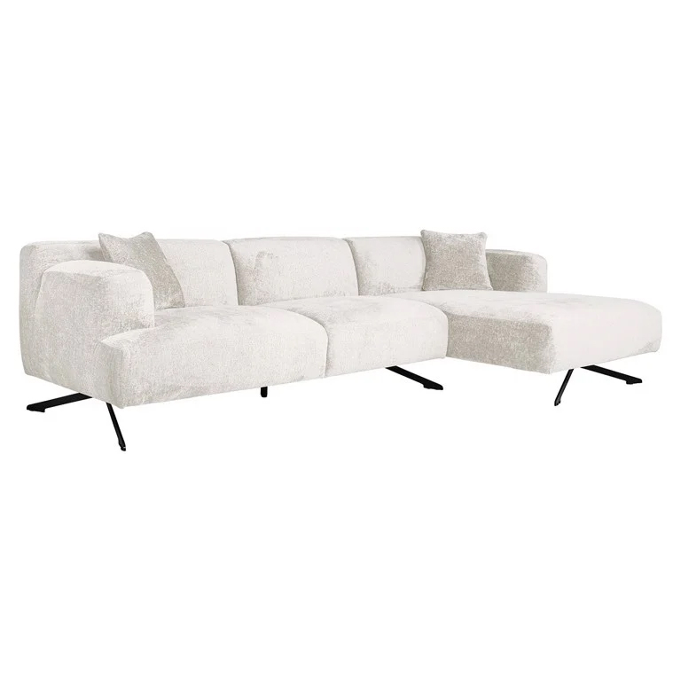 Sofa Donovan 3-Sitzer mit Lounge rechts (creme)  