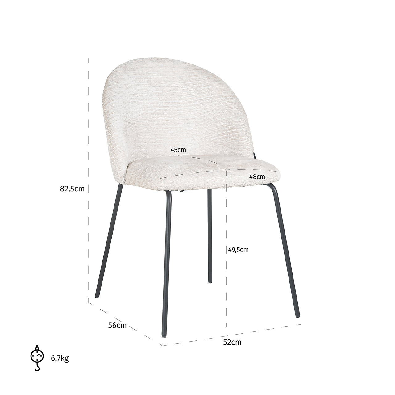 Stuhl Alyssa (creme) Stuhl Alyssa (creme)