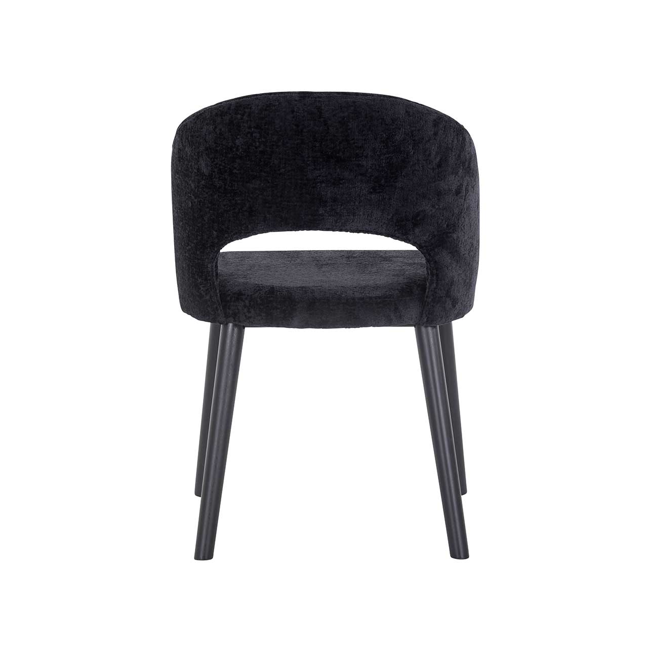 Stuhl Savoy aus Chenille (schwarz)