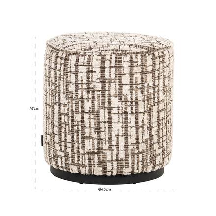 Hocker Lexie 45Ø (Dalia 11 Creme)