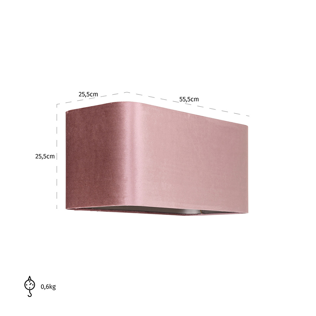 Lampenschirm Old rechteck (pink)