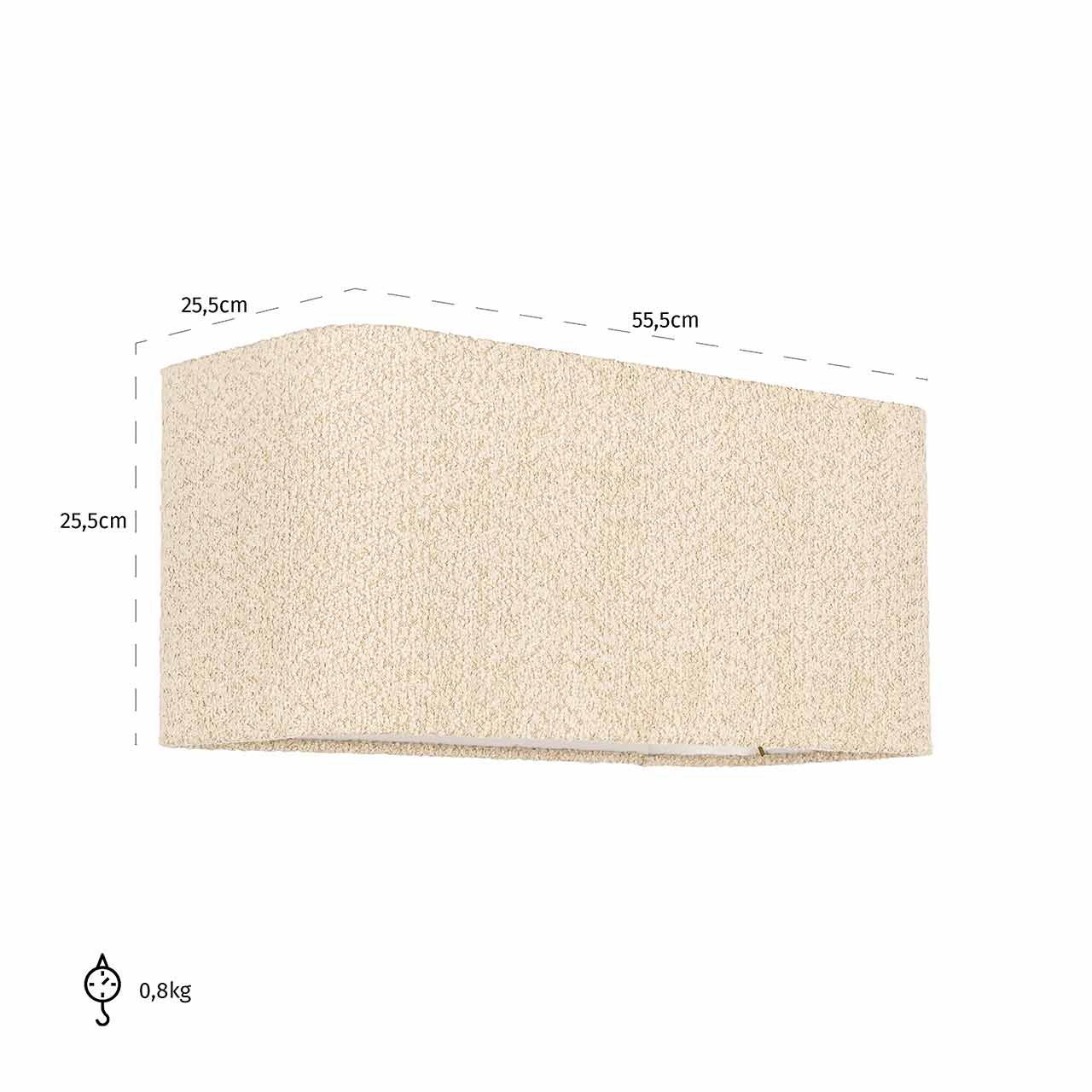 Lampenschirm Miley rechteck (sand) M