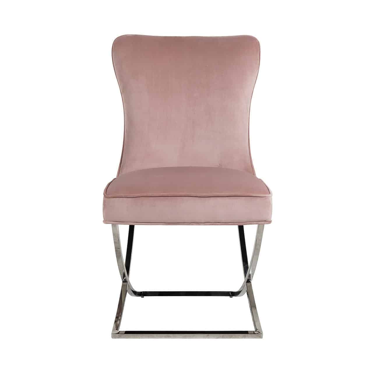 Stuhl Scarlett aus Samt (pink)