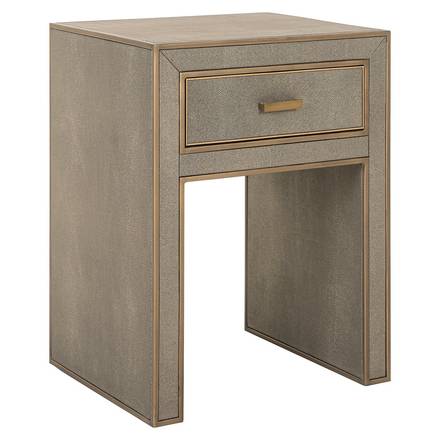 Nachttisch Bloomville 1 Schublade mit Glas (Braun) Nachttisch Bloomville 1 Schublade mit Glas (Braun)