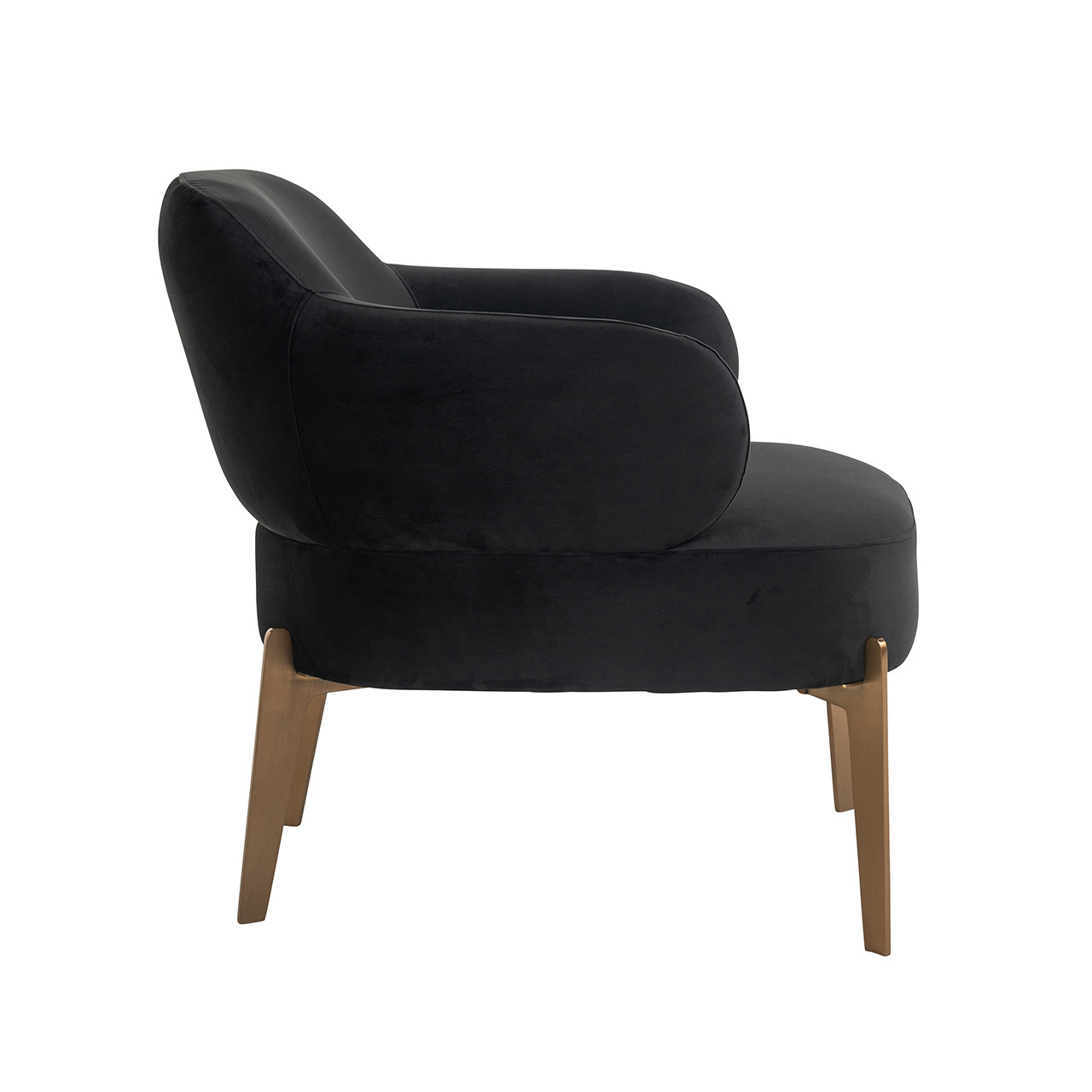 Sessel Venus aus Samt (anthrazit)
