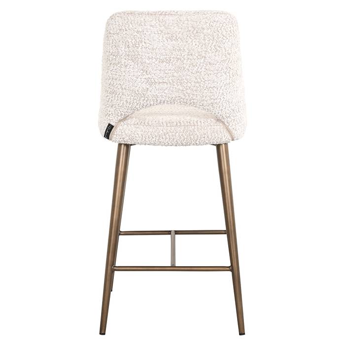 Thekenstuhl Delphine (Be Lovely 11 Cream), von hinten aufgenommen. Modernes und elegantes Design, ideal für stilvolle Wohnräume