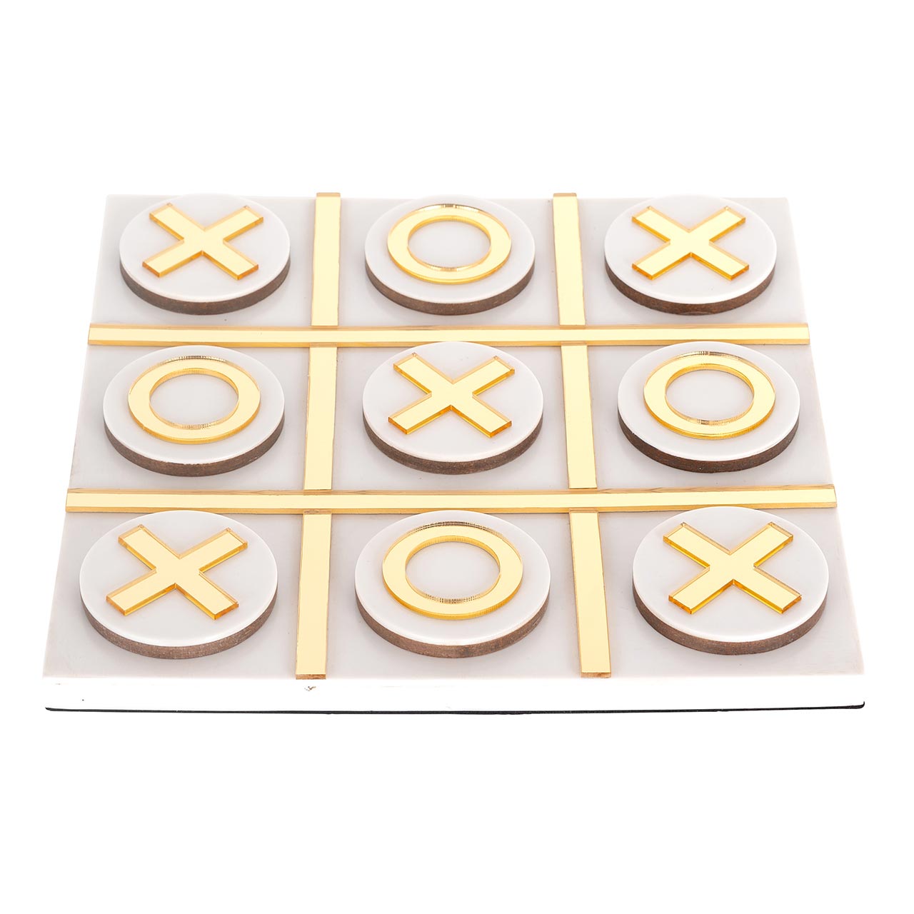 Richmond Decoration | Deko-Objekt Spiel Tic Tac Toe Maylie (weiß/gold)