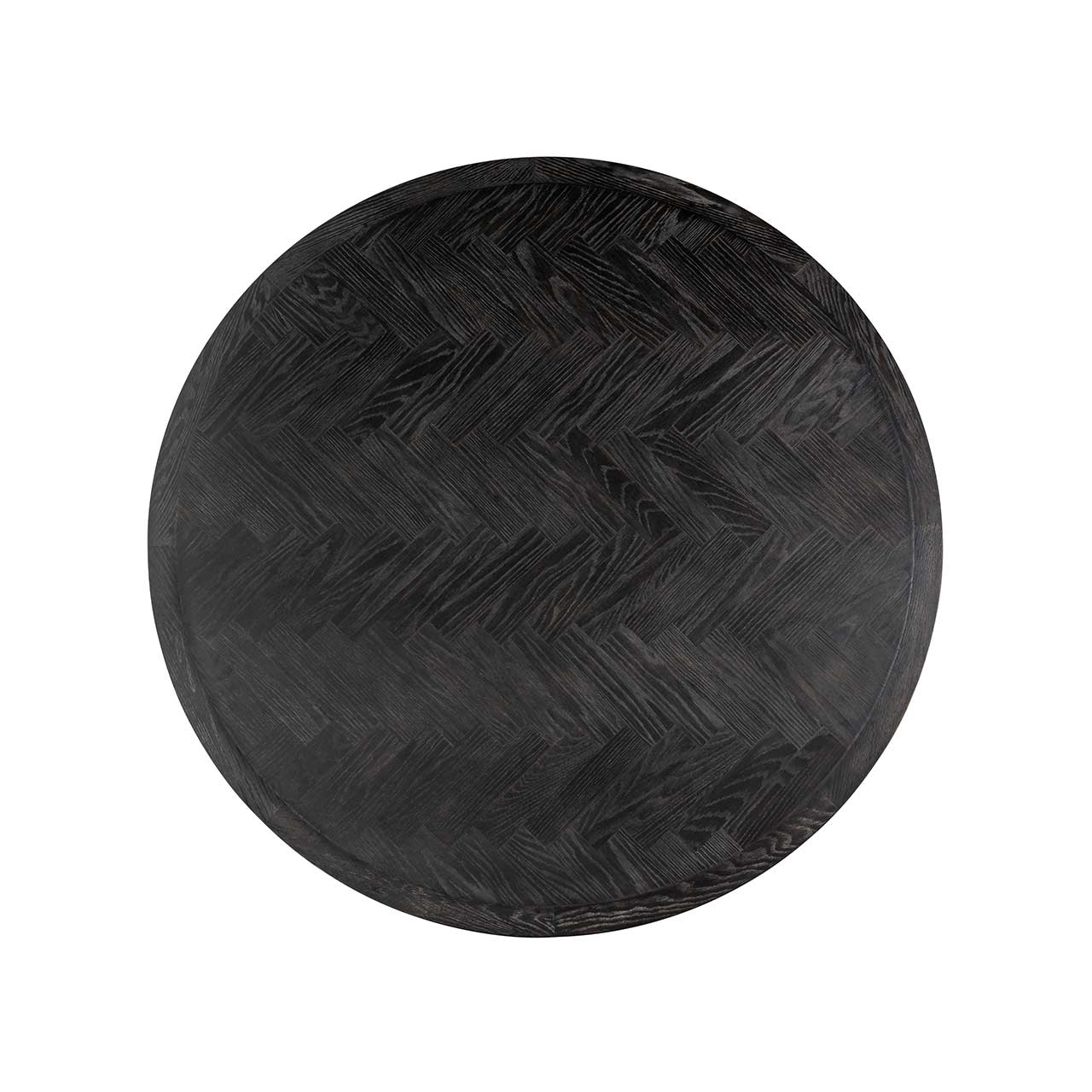 Blackbone (Brass) | Esstisch rund (schwarz rustikal)