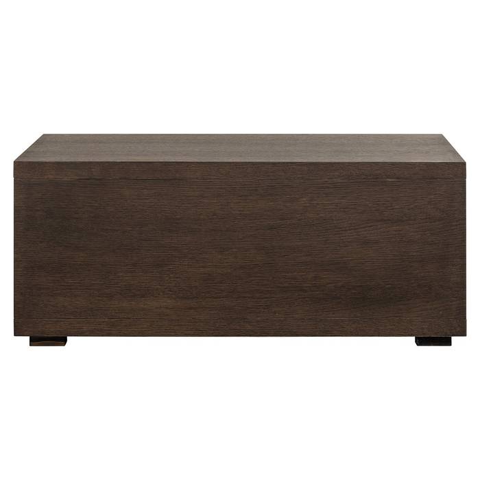 Das Bild zeigt die Rückseite des Sofa-Elements Oakura (braun).