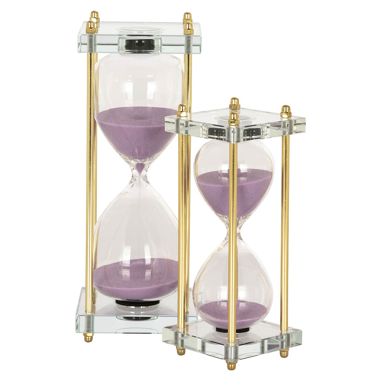 Richmond Decoration | Deko-Objekt Sanduhr Ashton (gold/lila) L