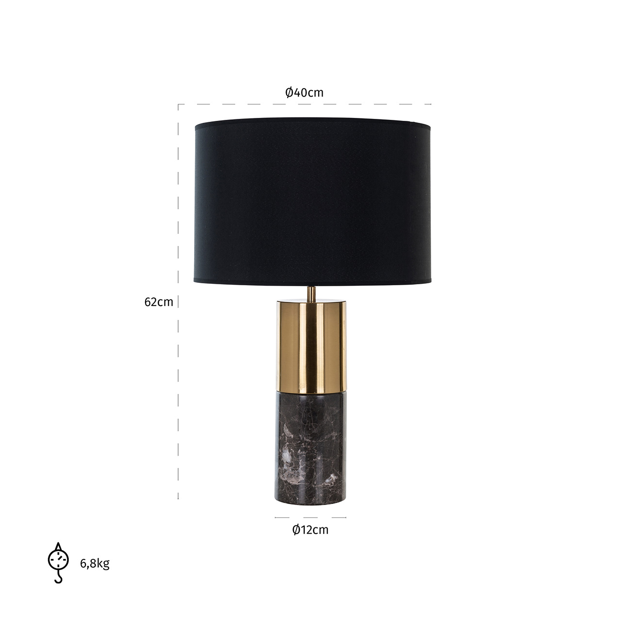 Tischlampe Nyo (schwarz)