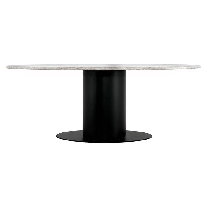Esstisch Brodman 200 (weiss), frontal aufgenommen. Modernes und elegantes Design