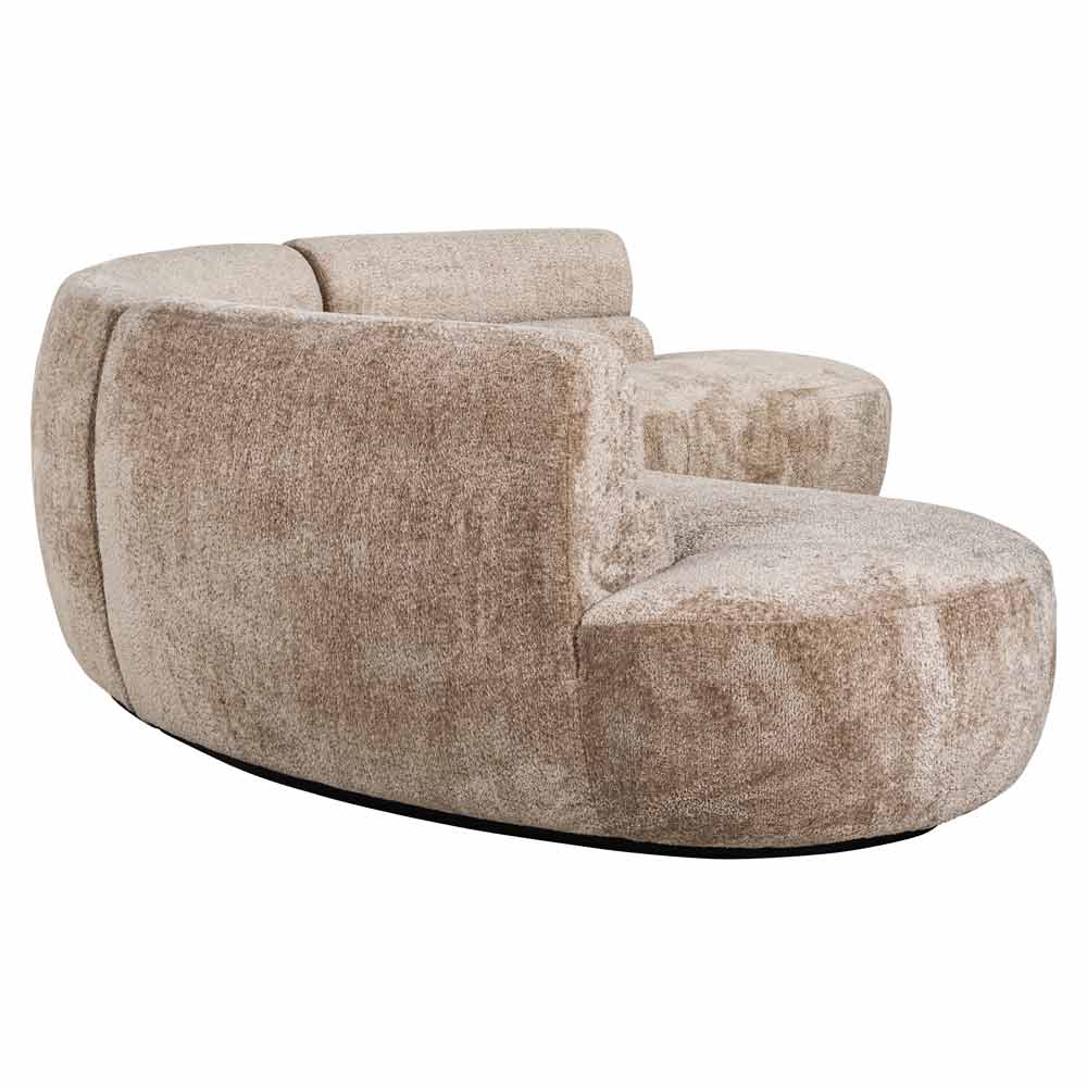 Sofa Colby runde (nature) Detailansicht moderner Sessel in Schaffell-Optik, Richmond Möbel