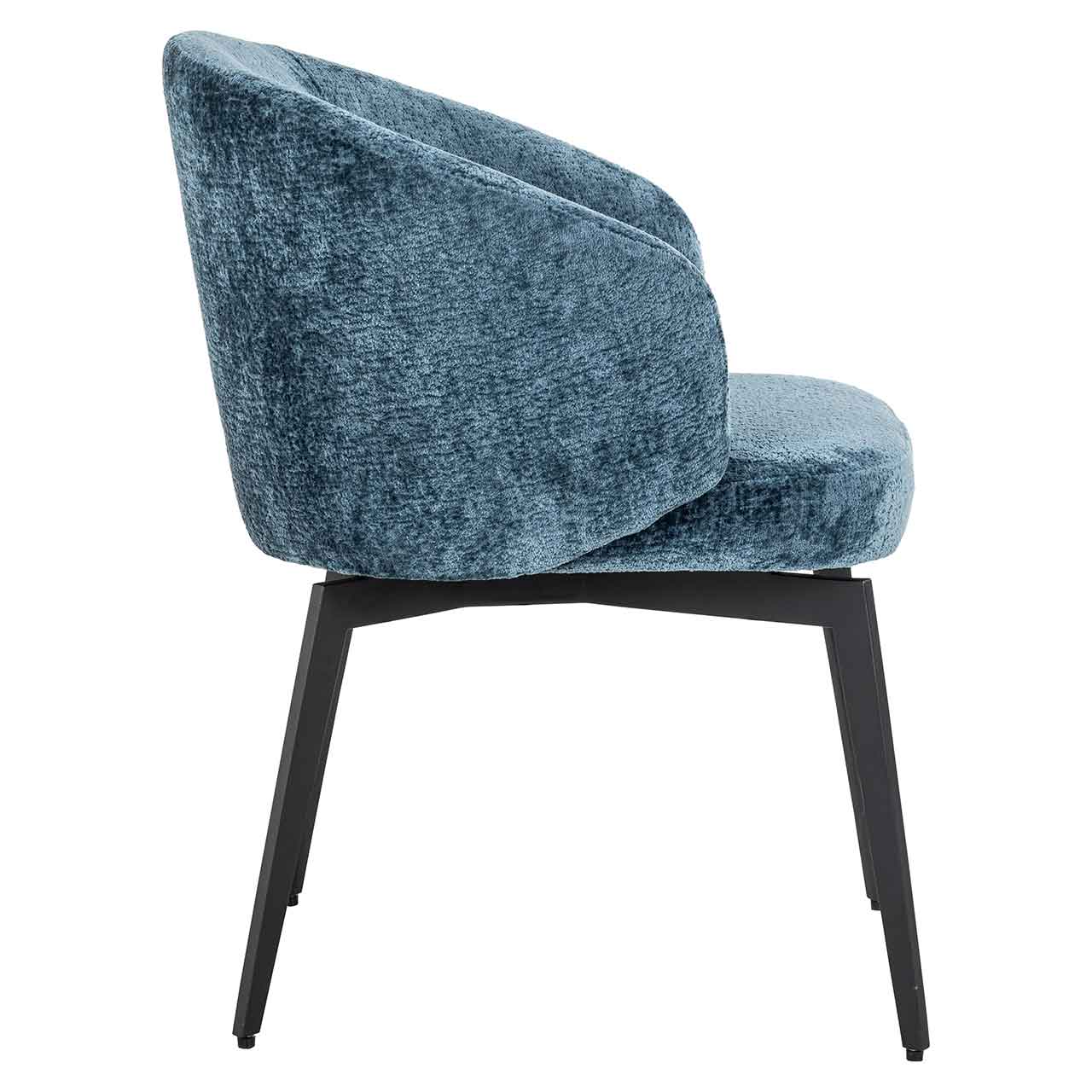 Stuhl Amphara aus Chenille (blau) Stuhl Amphara aus Chenille (blau)