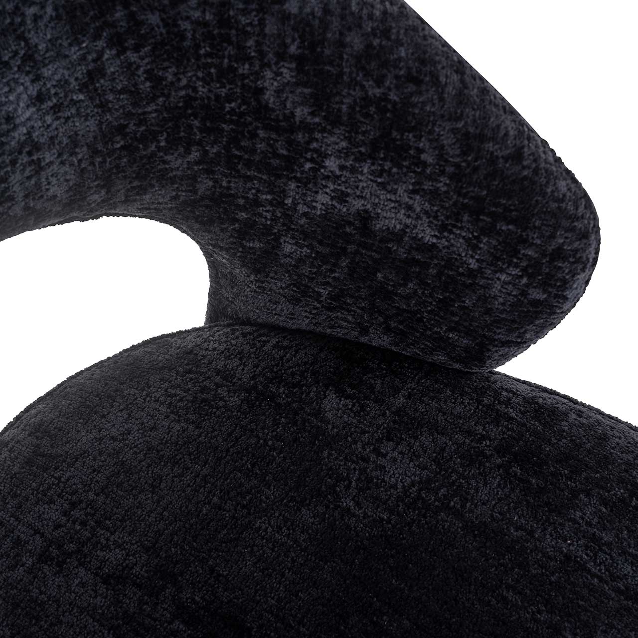 Stuhl Savoy aus Chenille (schwarz)