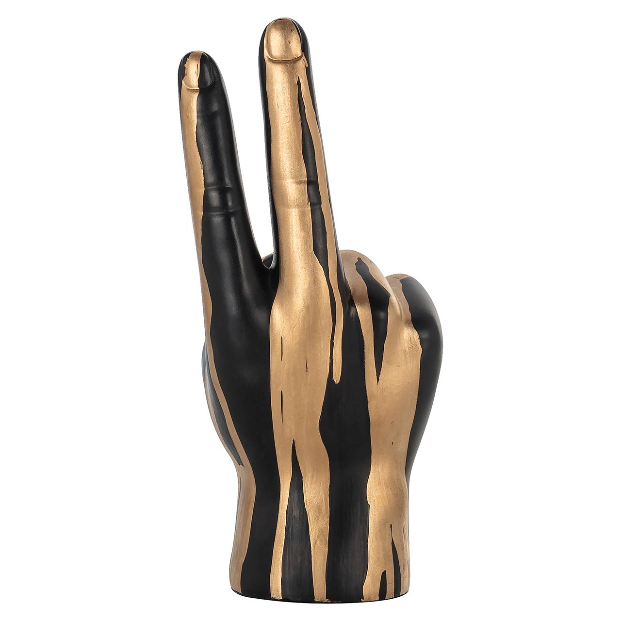 Richmond Decoration | Deko-Objekt Hand peace (schwarz/gold)