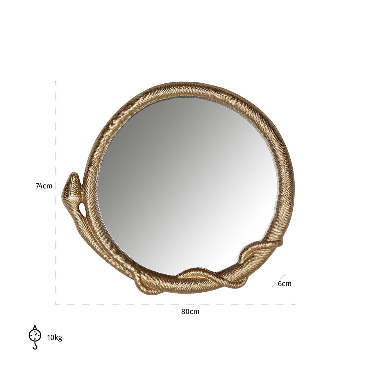 Richmond Decoration | Spiegel Snake Fiona (gold)