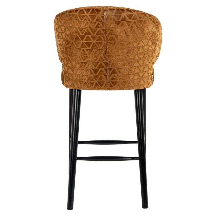 Barstuhl Indigo (Triangle 2013 old gold) Barstuhl Indigo (Triangle 2013 old gold), von hinten aufgenommen. Modernes und elegantes Design