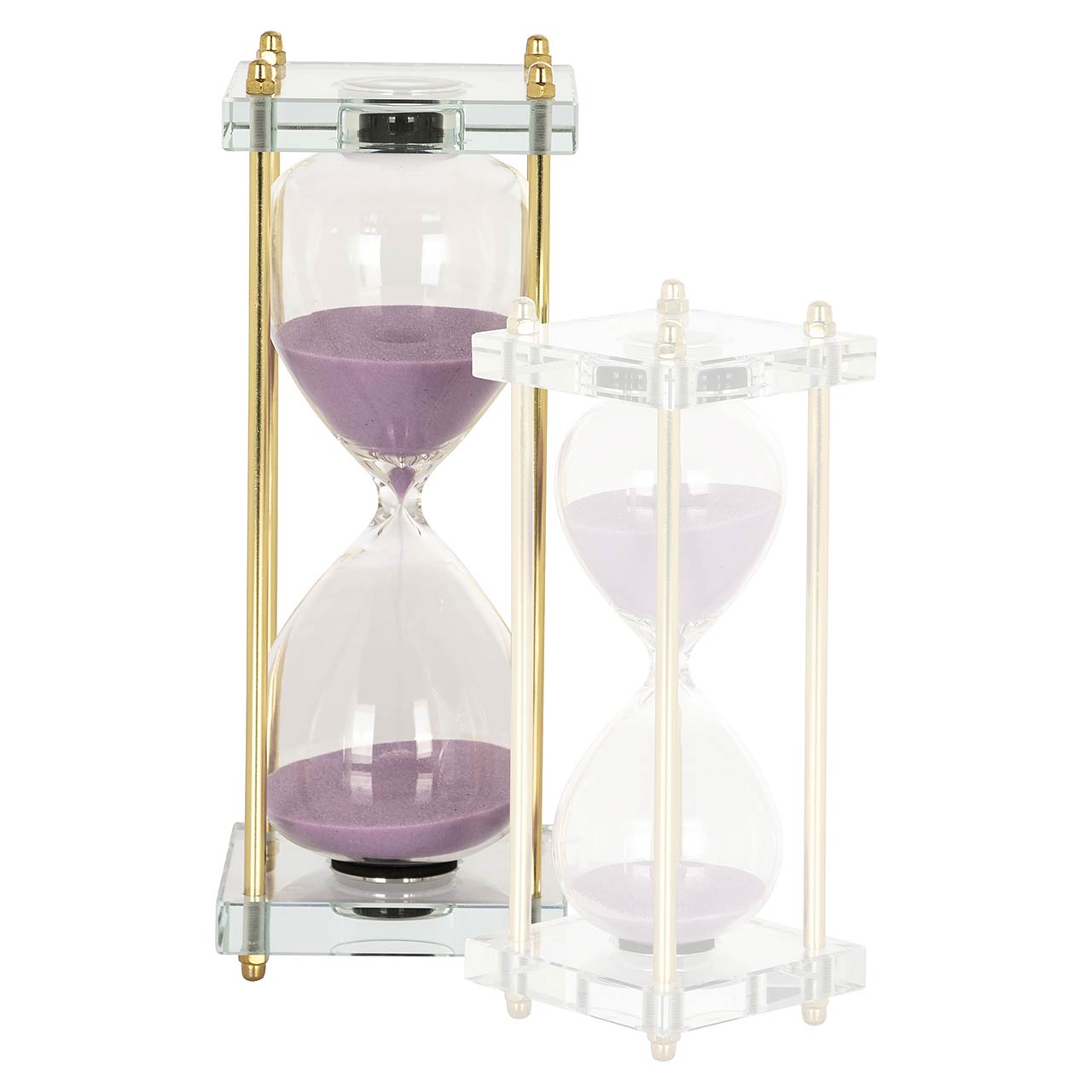 Richmond Decoration | Deko-Objekt Sanduhr Ashton (gold/lila) L