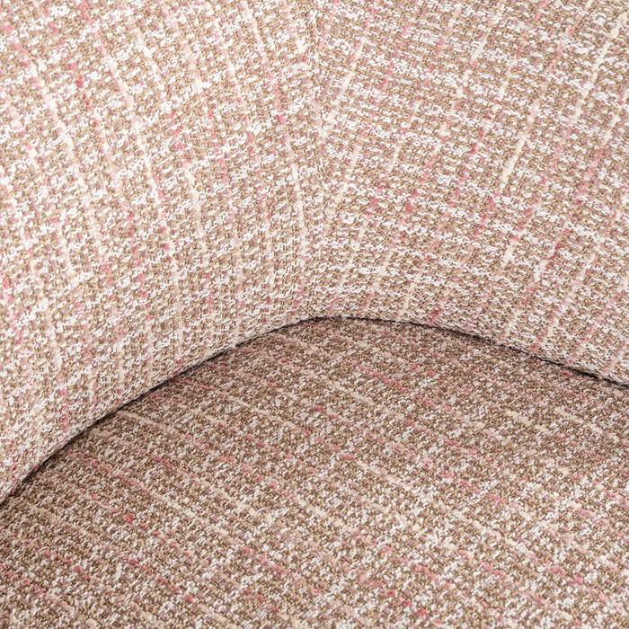 Sessel Venus (Be trendy 1673 rose), frontal seitlich aufgenommen. Modernes und elegantes Design, ideal für stilvolle Wohnräume mit Detailaufnahme
