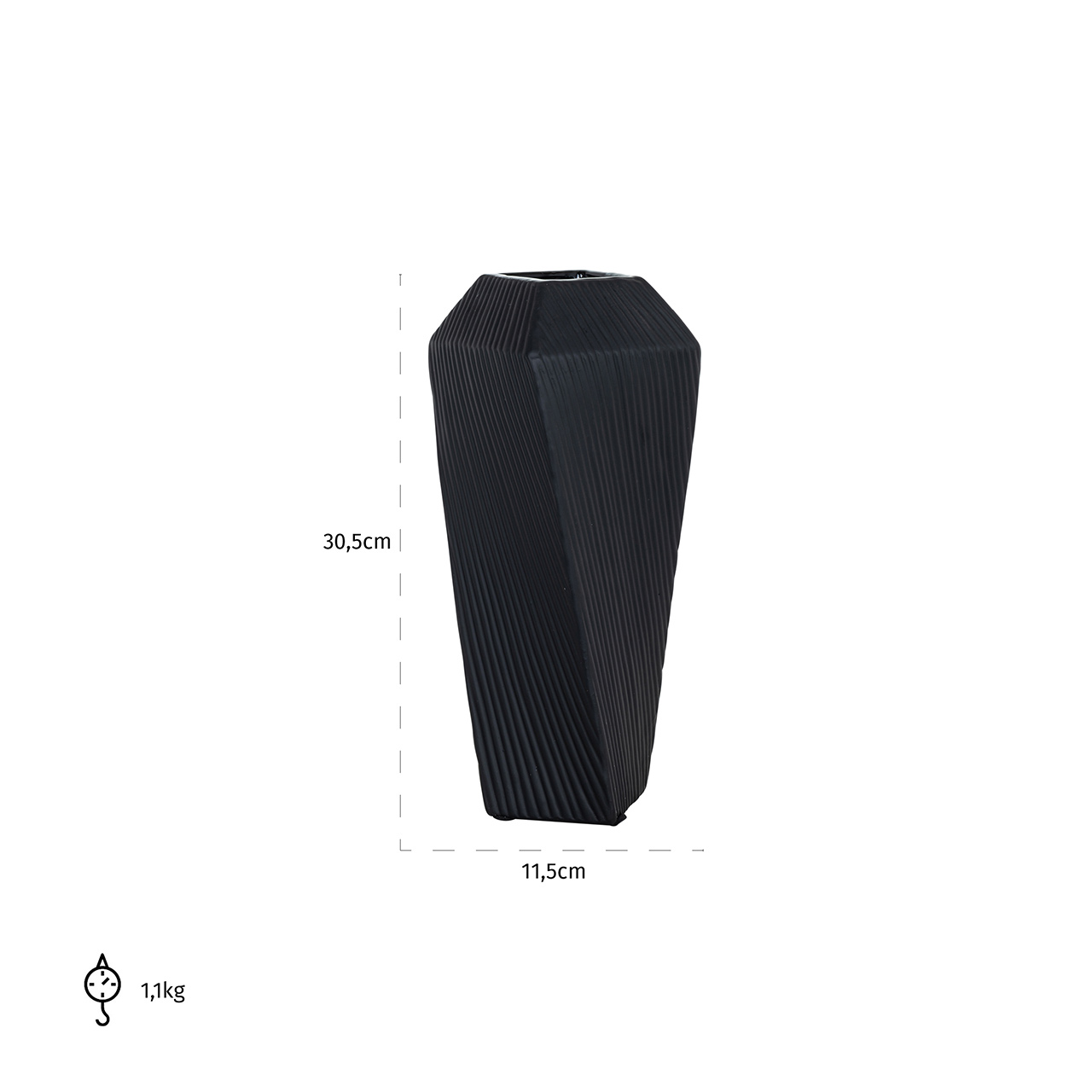 Richmond Decoration | Vase Arturo (schwarz)
