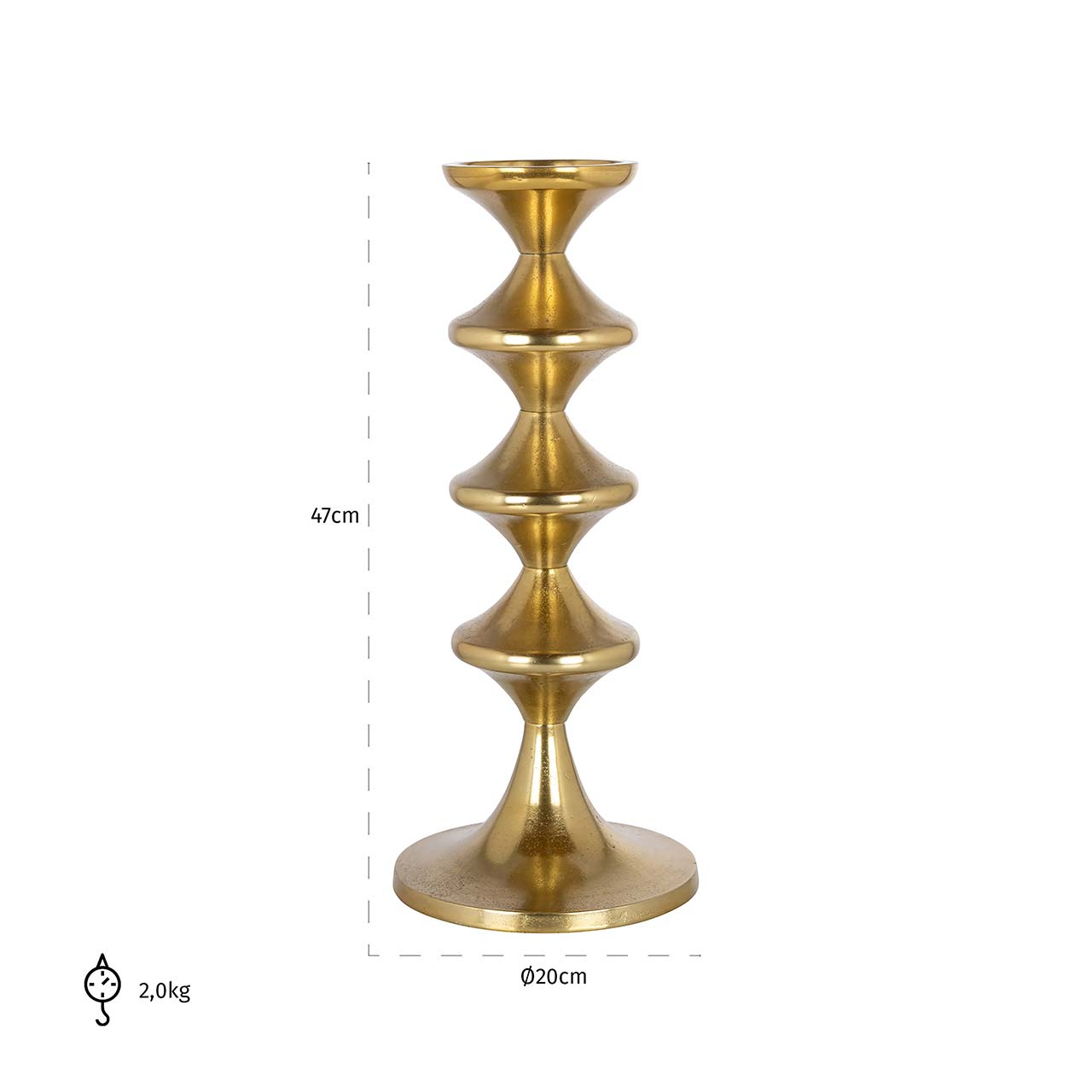 Richmond Decoration | Kerzenhalter Ayden (gold) L
