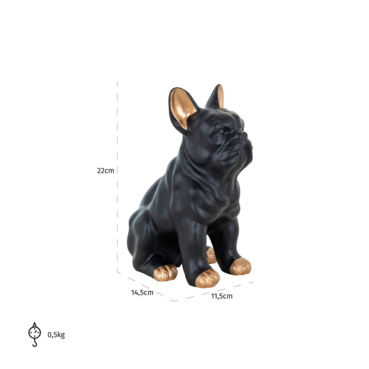 Richmond Decoration | Deko-Objekt Rhine (schwarz) 