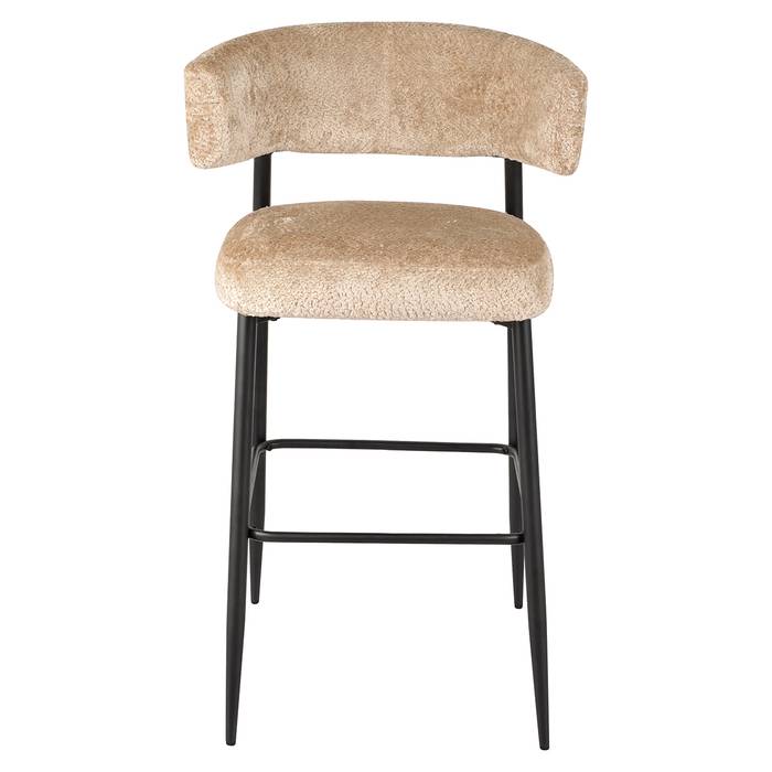 Das Bild zeigt den Thekenstuhl Rochelle (Sheep Nature) im Set von 2 von vorne.