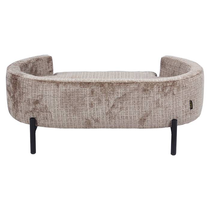 Das Bild zeigt das Haustierbett Dolly (stone chenille) von hinten.