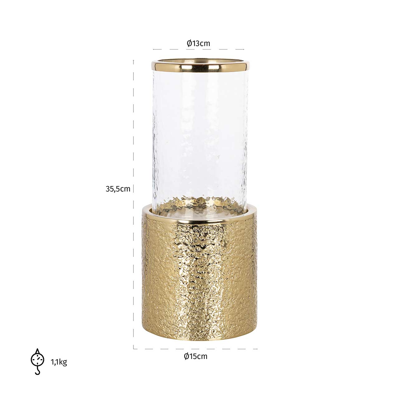 Richmond Decoration | Windlicht Marlou (gold) S