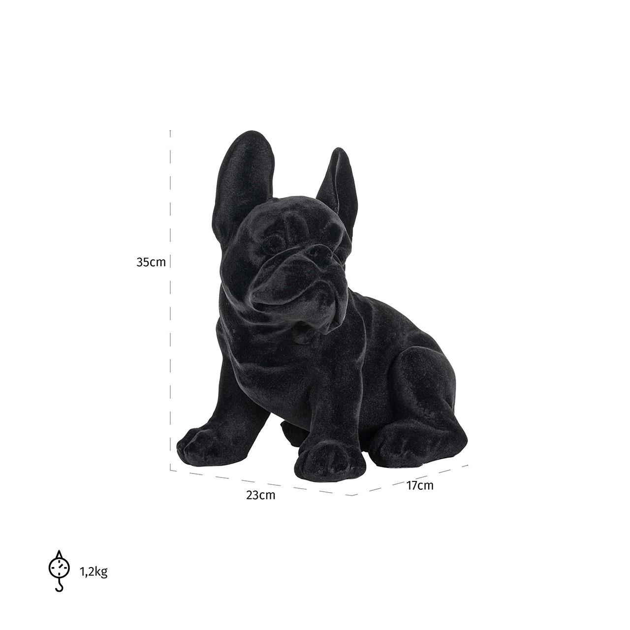 Richmond Decoration | Deko-Objekt Hund Miro (schwarz)