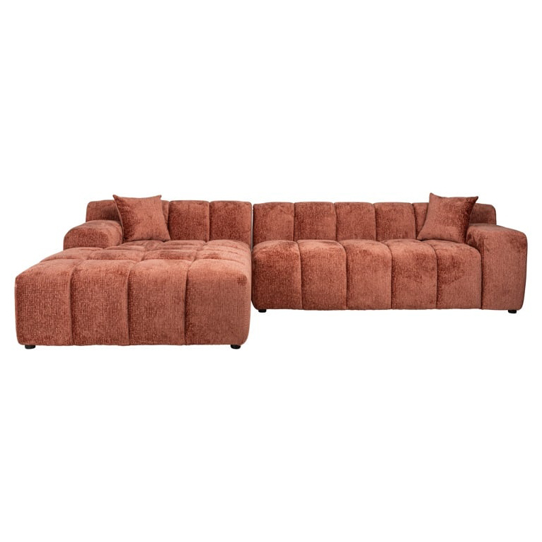 Cube | Sofa 3-Sitzer mit Lounge links (koralle)