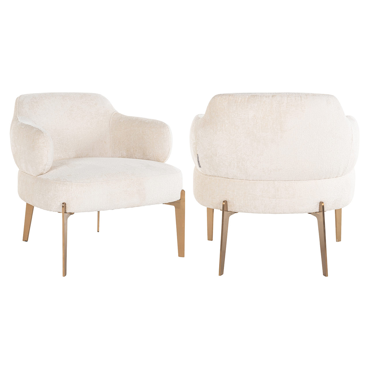 Sessel Venus aus Chenille (weiß) Sessel Venus aus Chenille (weiß)