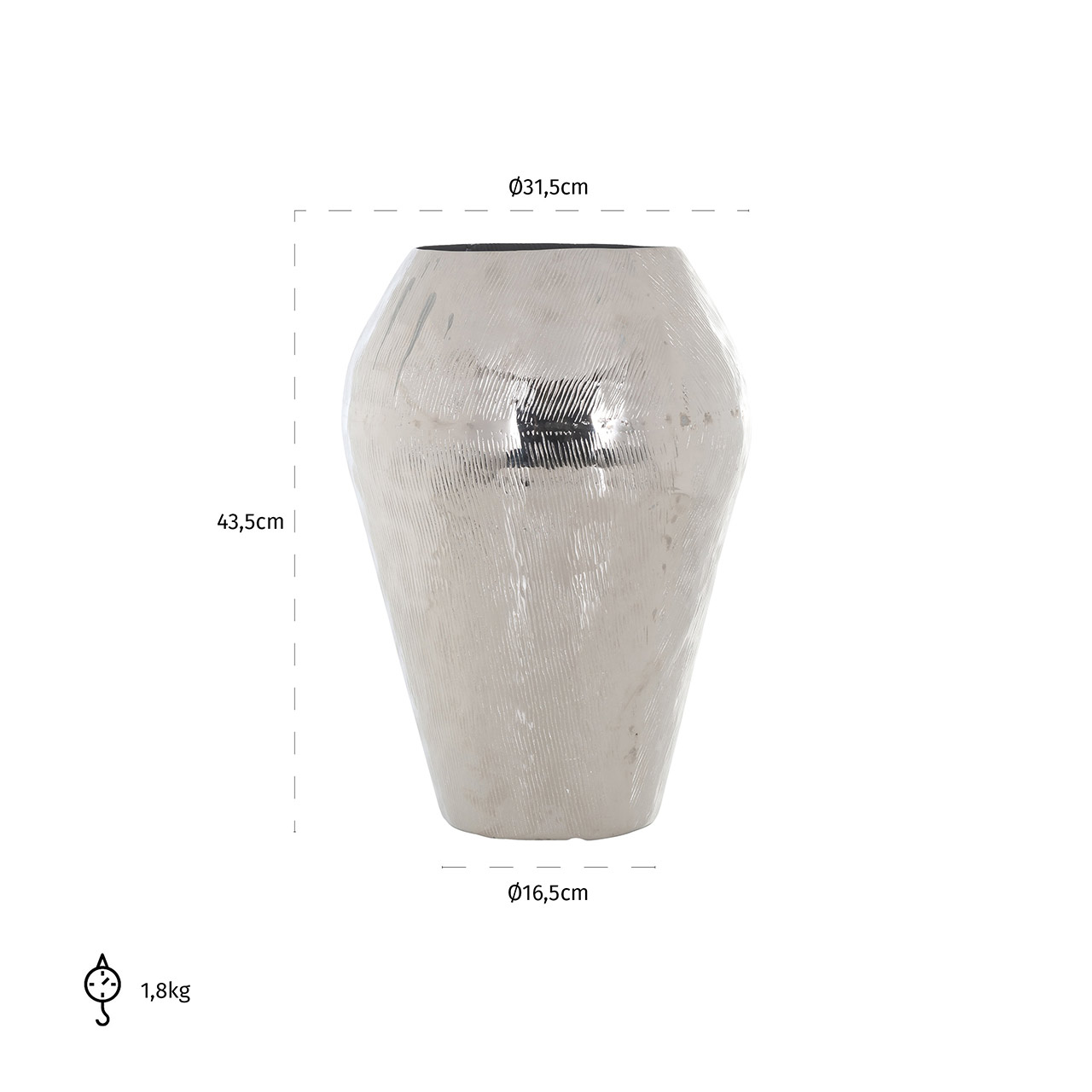 Richmond Decoration | Vase Meiz (silber)