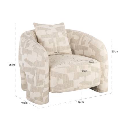 Loungesessel Tuscany (Beige graffic) Loungesessel Tuscany (Beige graffic)