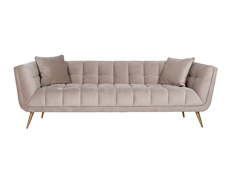 Sofa Huxley aus Samt (khaki)