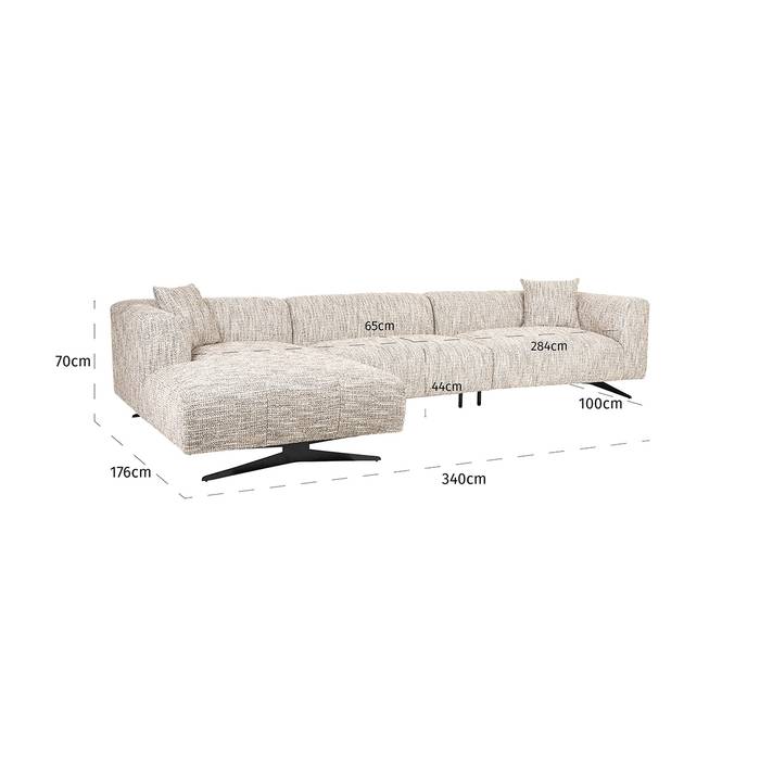 Sofa Hoxton 3-Sitzer + Lounge links (Be Trendy 01 Nature) Sofa Hoxton 3-Sitzer + Lounge links (Be Trendy 01 Nature)