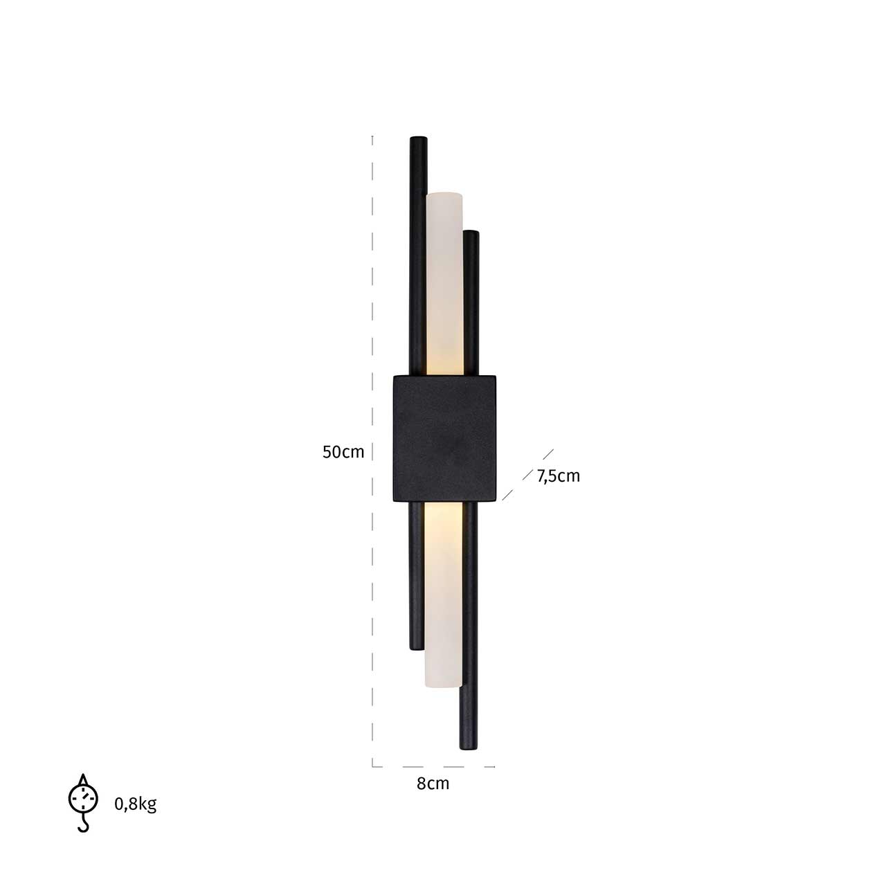 Wandlampe Mylas (schwarz)