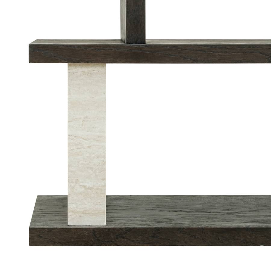 Ablagetisch Waldorf, von vorne aufgenommen mit Deteilaufnahme. Modernes und elegantes Design